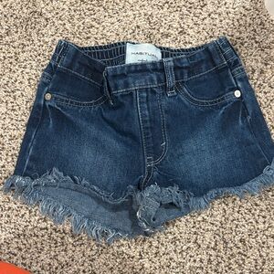 Habitual Dark Blue Frayed Denim Shorts